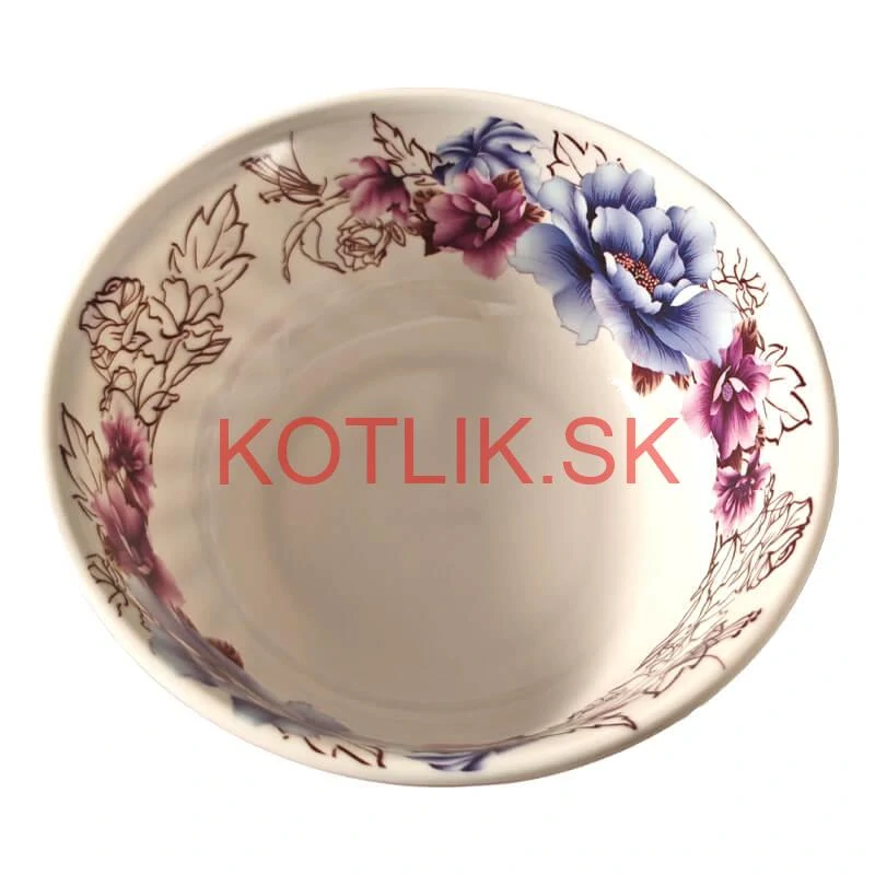 Plastová miska s kvetinovým vzorom (750 ml) – na poriadny guláš aj kapustnicu