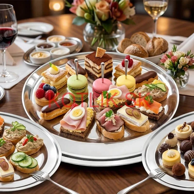 Nerezový oválny podnos (30,5cm) – Odolná servírovacia tácka na mäso aj koláče