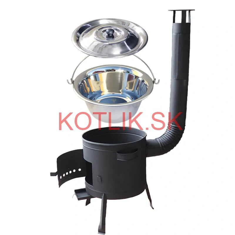 Guláš pre 10–15 ľudí – catering set s antikorovým kotlíkom 14 L