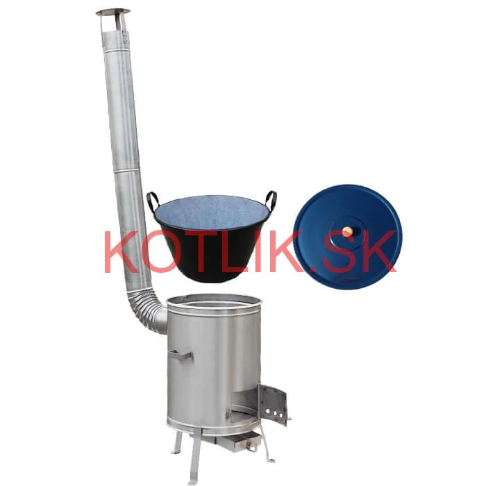 Guláš pre 60–80 ľudí – LUX kotlíkový set 60 L (nerezová kotlina)