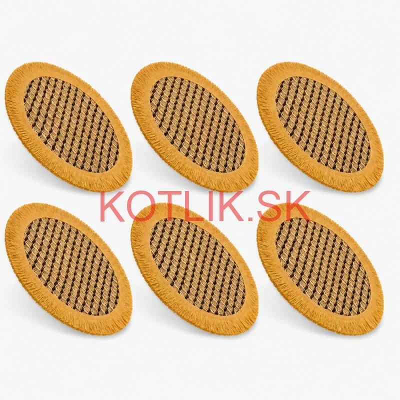 Prírodné podložky pod tanier so strapcami 37 cm, 6 ks