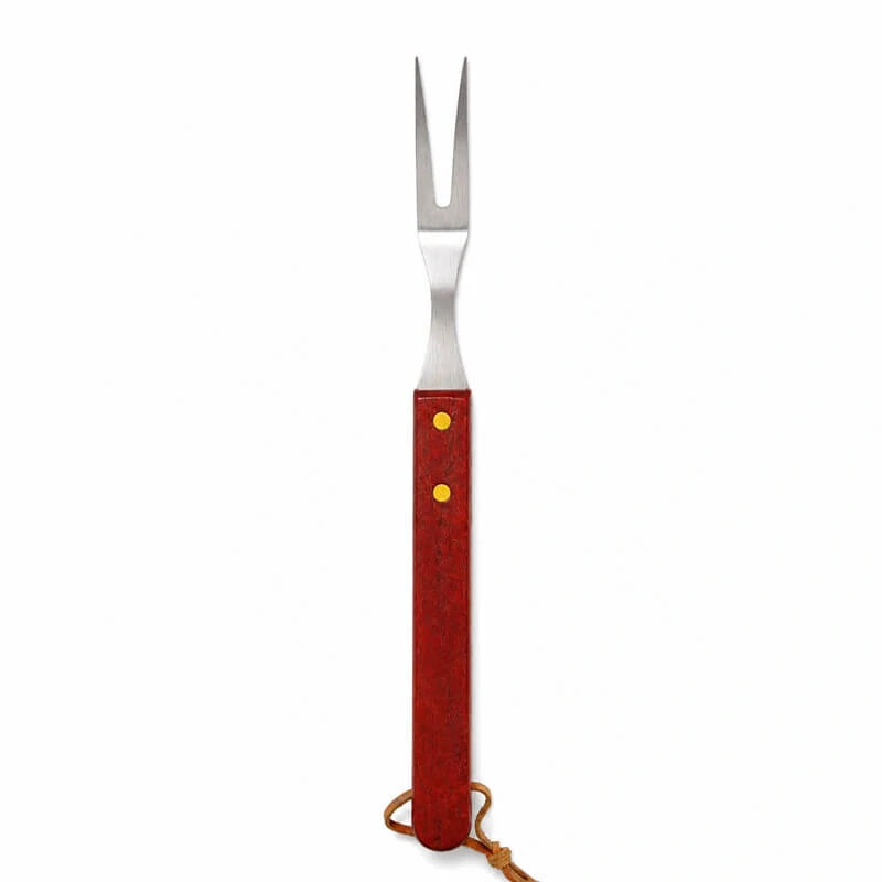 Grilovacie náradie BBQ – súprava 3 ks, nerez a drevo, 33 cm