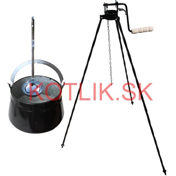Kotlík na ryby 10 L + trojnožka s kladkou