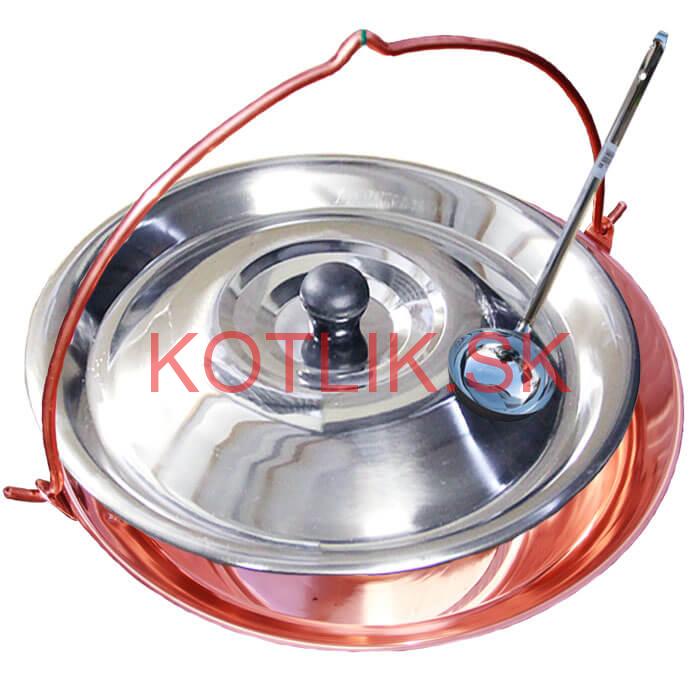 Medený kotlík 30 L (1,2 mm) + nerezová pokrievka
