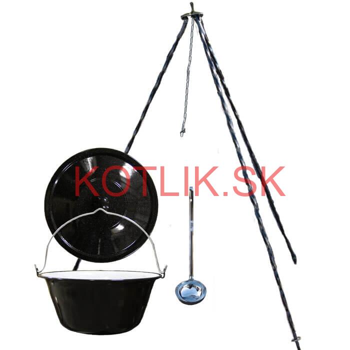 Smaltovaný kotlík 20 L+ pokrievka + stojan