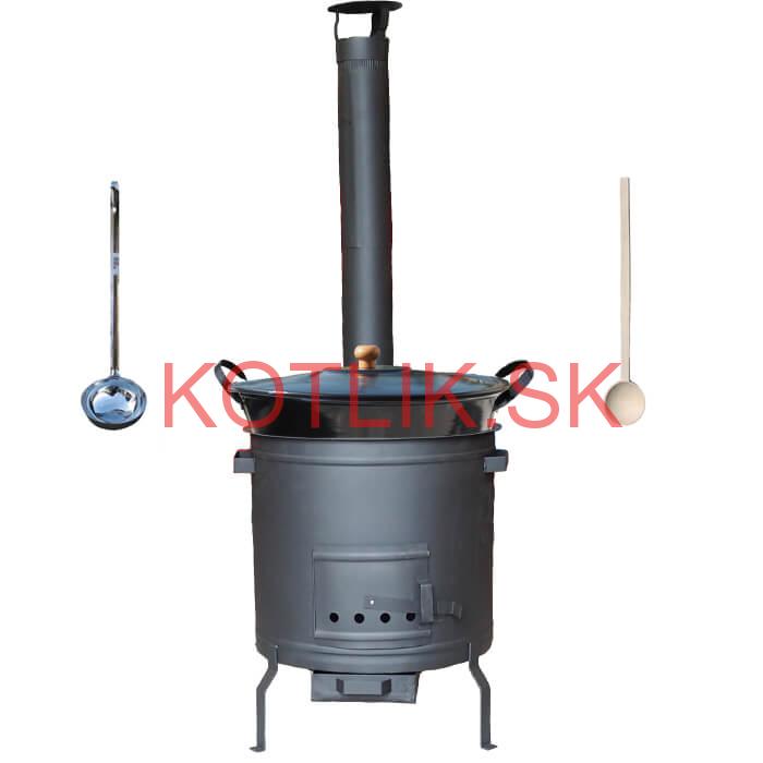 Smaltovaný kotol 50 L + žiaruvzdorná kotlina 50 cm PLUS 600