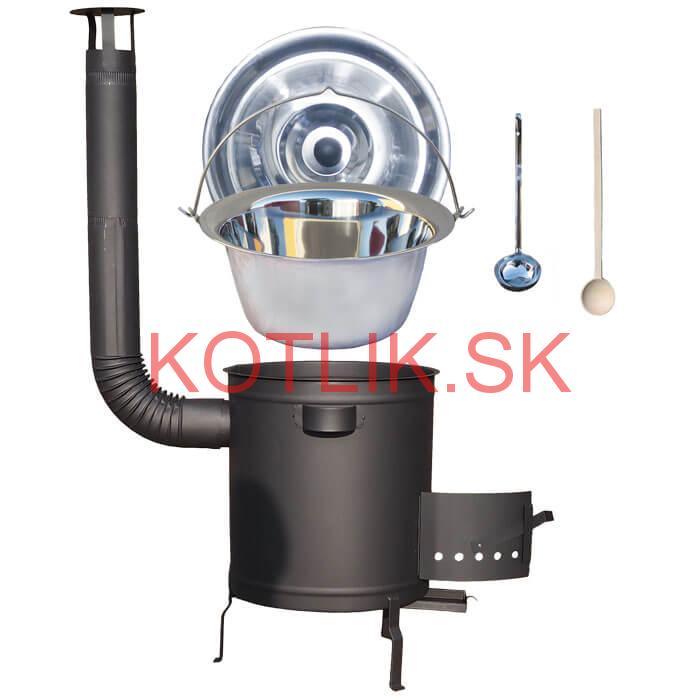 Nerezový kotlík 20 L (1,2 mm) + hrubostenná (1,5 mm) a žiaruvzdorná kotlina 42 PLUS 600