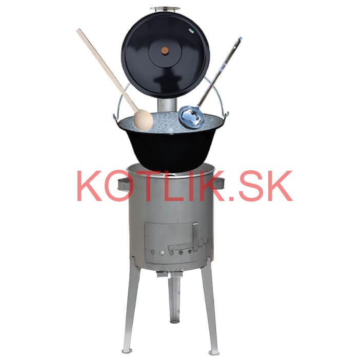 Smaltovaný kotlík 30 L (1,2 mm) + nerezová kotlina 45 cm LUXUS