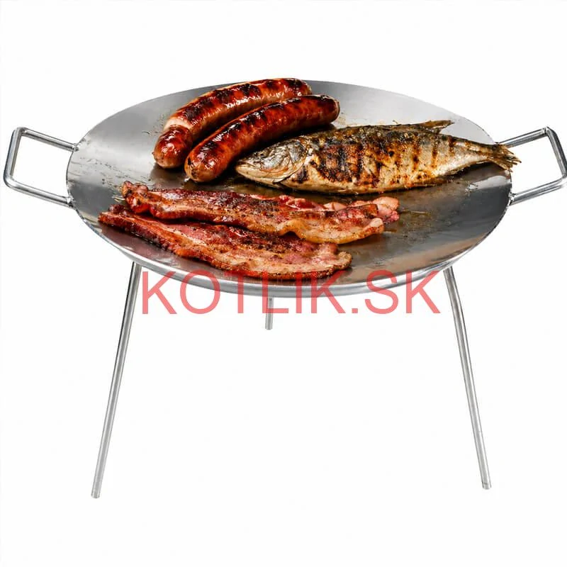 Nerezová grilovacia panvica s nožičkami 55 cm BBQ