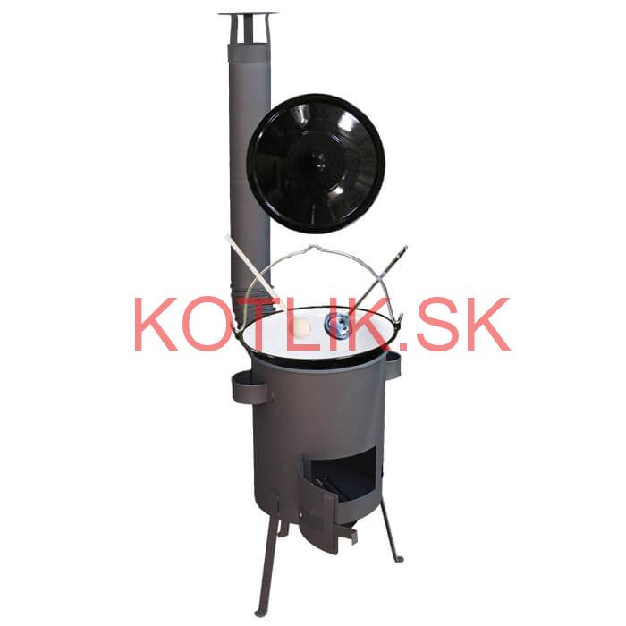 Smaltovaný kotlík 13 L + žiaruvzdorná kotlina 36 PLUS 600 4 MM