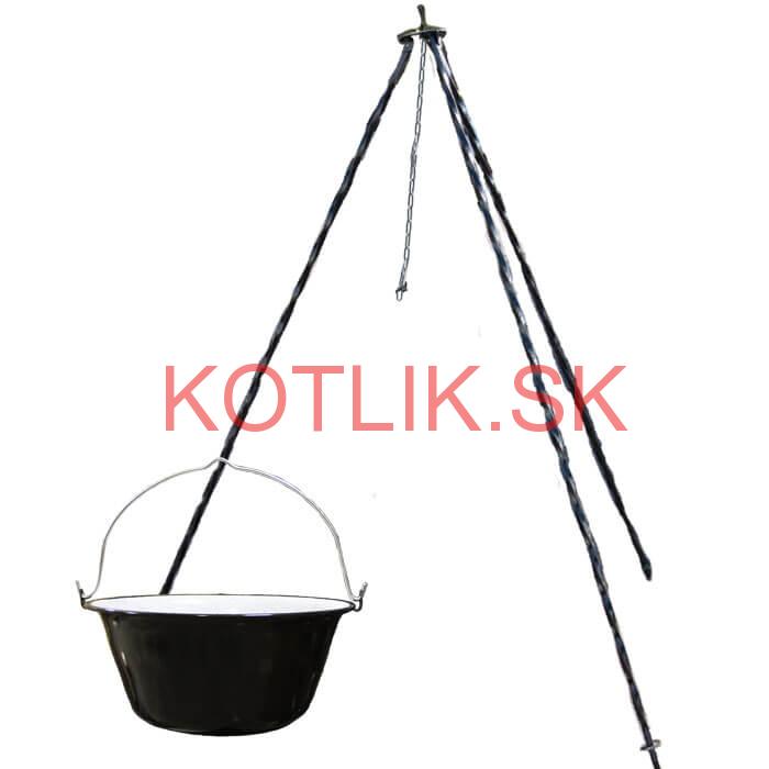 Smaltovaný kotlík 10 L + trojnožka 1,2 m