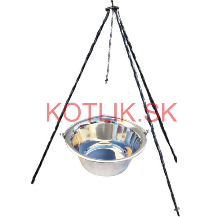 Nerezový kotlík (INOX 0,8 mm) 20 L + trojnožka 1,2 m