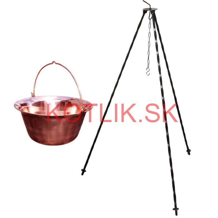 Medený kotlík 14 L (1,2 mm) + trojnožka 1,2 m
