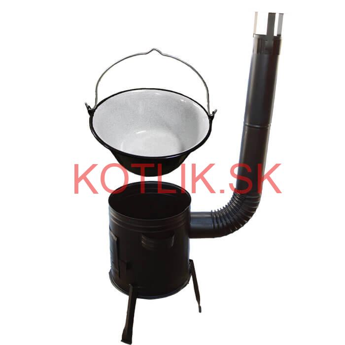 Smaltovaný kotlík 10 L (1,2 mm) + kovová kotlina 31 CLASSIC (KOV) Easy party