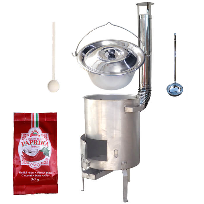 Nerezový kotlík 30 L (1,2 mm) INOX + nerezová kotlina (1,5 mm) 45 cm STRONG EXCLUSIVE