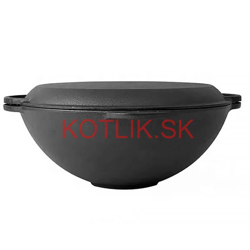 Liatinový wok s pokrievkou (panvicou) 32 cm 3 v 1