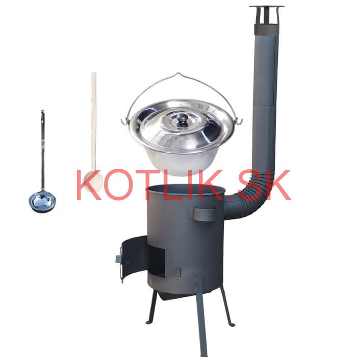 Nerezový kotlík 15 L (1,2 mm) INOX + žiaruvzdorná kotlina 36 PLUS 600 4 MM