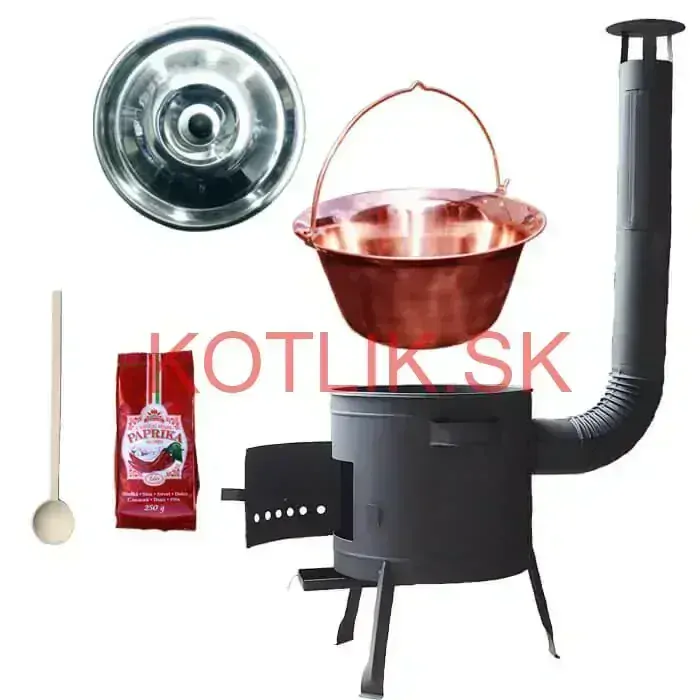 Medený kotlík 20 L (1,2 mm) + hrubostenná (1,5 mm) žiaruvzdorná kotlina BALKY STRONG 42 PLUS 600