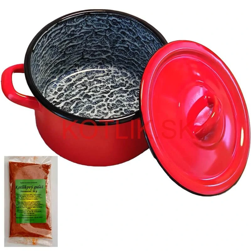 Smaltovaný hrniec s pokrievkou COMBI 12 l + korenie na kotlíkový guláš 50 g