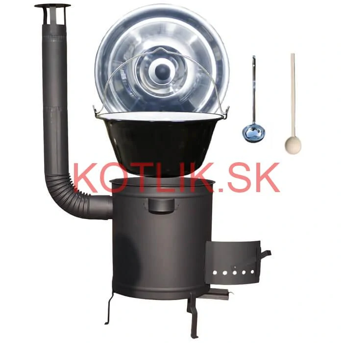 Smaltovaný kotlík 16 L (1,2 mm) + hrubostenná (1,5 mm) a žiaruvzdorná kotlina 39 PLUS 600