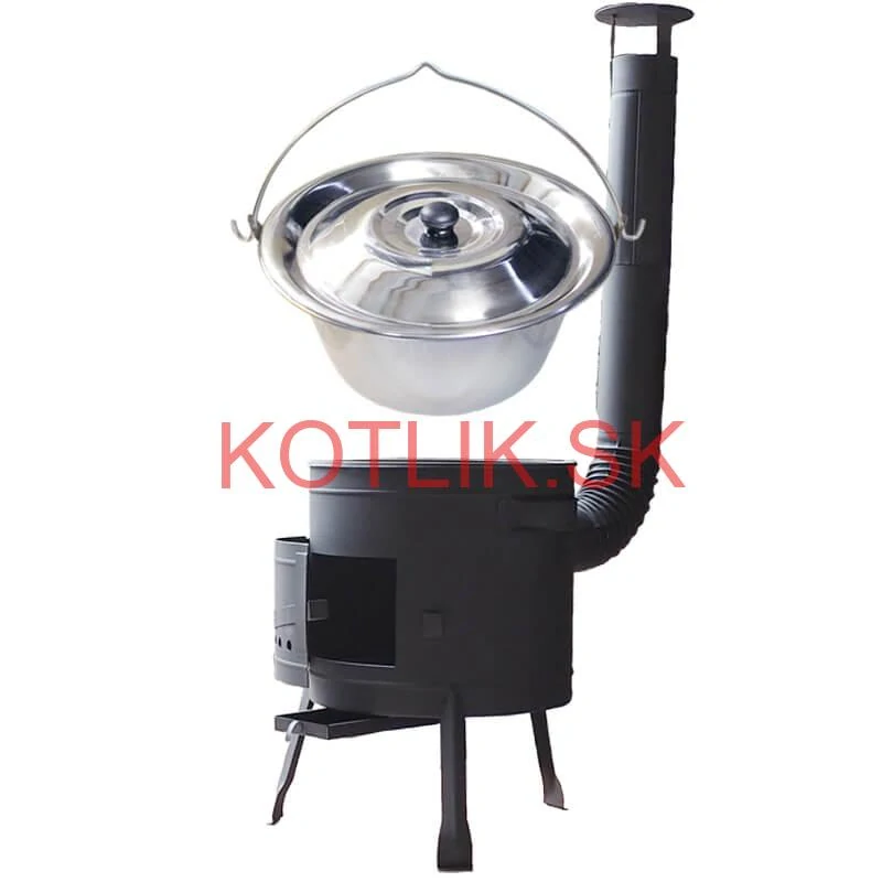 Guláš pre 10–15 ľudí – catering set s antikorovým kotlíkom 14 L