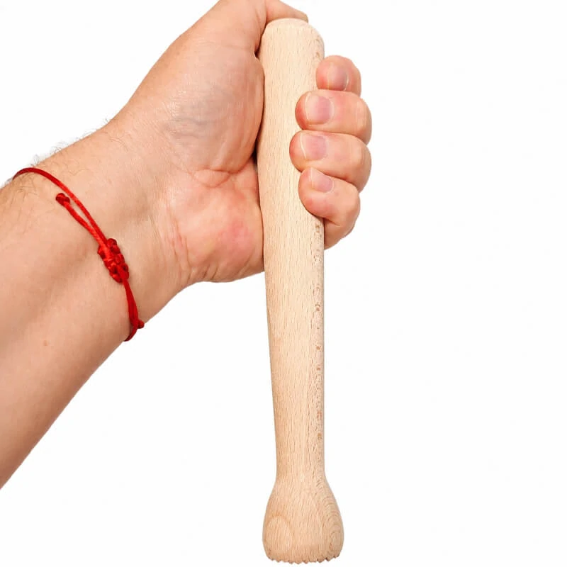 Drevený drvič na cesnak a bylinky 22 cm