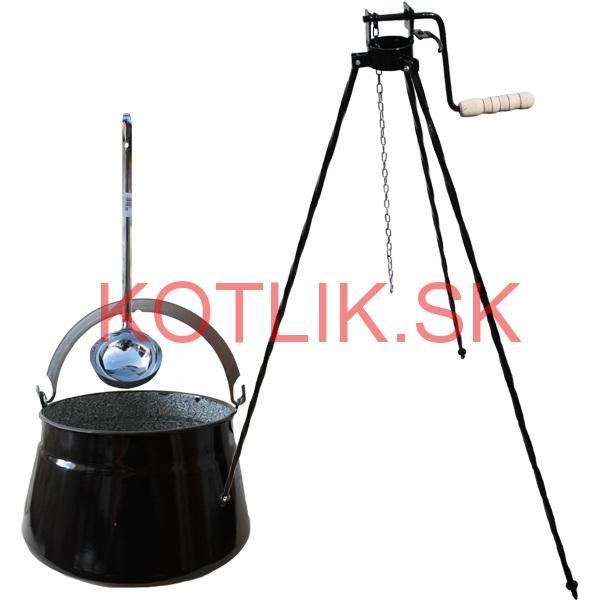 Kotlík na ryby 10 L + trojnožka s kladkou