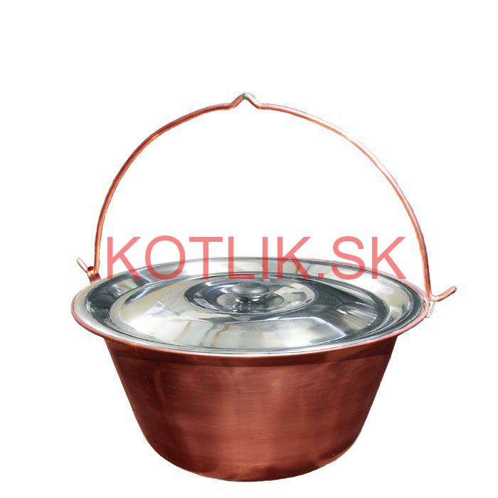 Medený kotlík 30 L + antikorová pokrievka