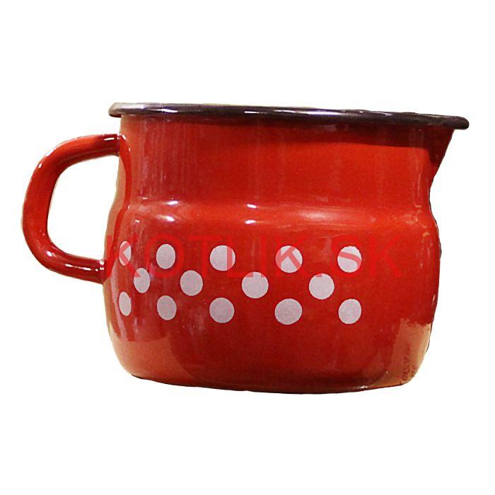 Smaltovaný hrnček s výlevkou 1 L